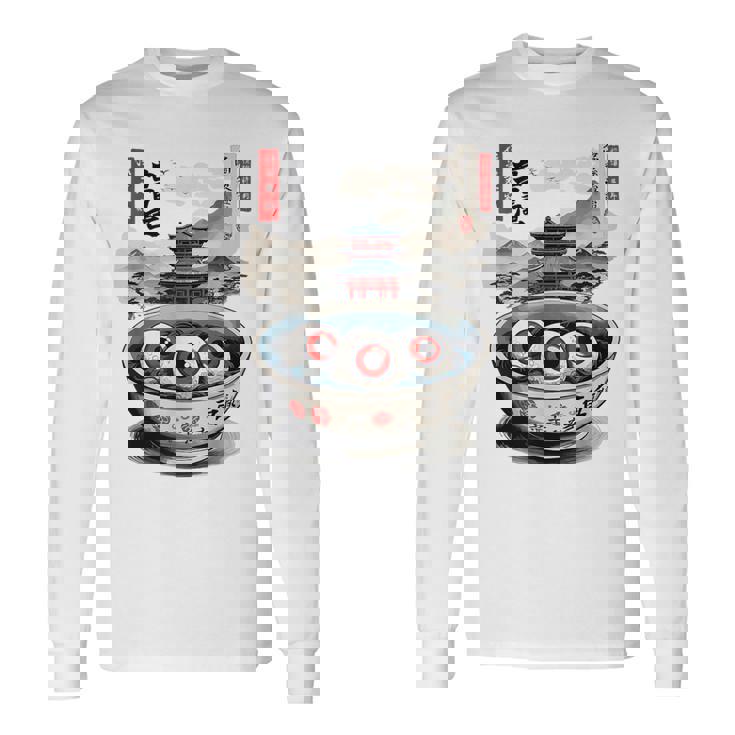 浮世絵ジャパン オカルトホラー ハロウィン 妖怪ラーメン エステ 長袖Tシャツ