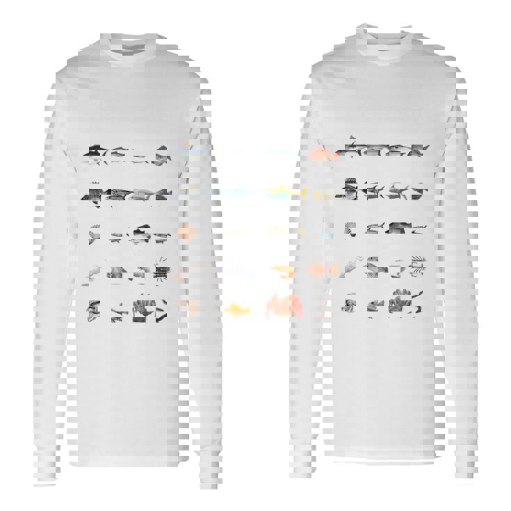 海鮮 ネタ 面白いtシャツ おもしろ 食べ物 文字入り メンズ 面白い 服 オリジナル グッズ 文字tシャツ プレゼント 長袖tシャツ 長袖Tシャツ