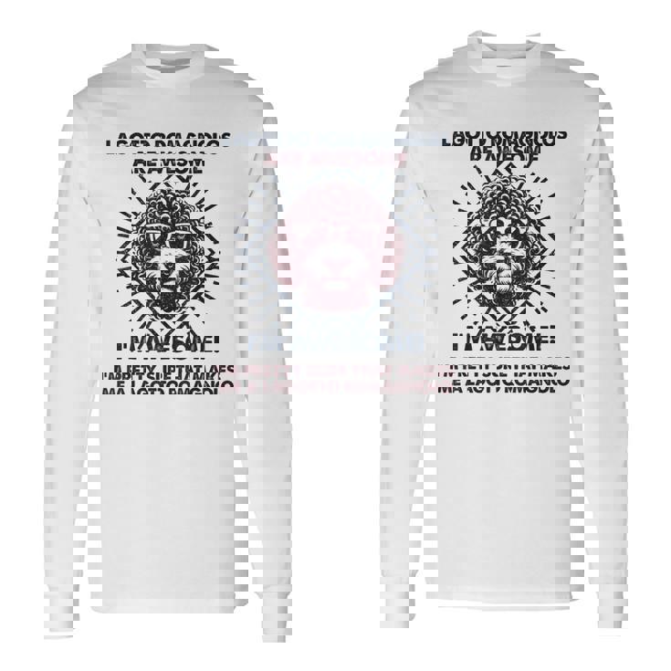 犬のお父さんはすごい-ブリード・ラゴット・ロマニョーロ・ドッグ・マム 長袖Tシャツ