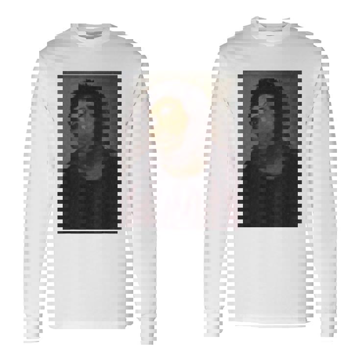 猿のイエスの絵、台無しにされたキリスト、フレスコ、ボッチドアートミーム。 長袖Tシャツ