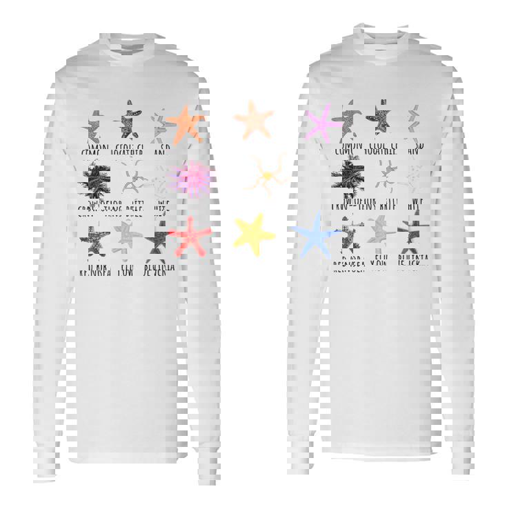 異なるタイプのヒトデの品種コレクション、かわいいヒトデ Lo 長袖Tシャツ