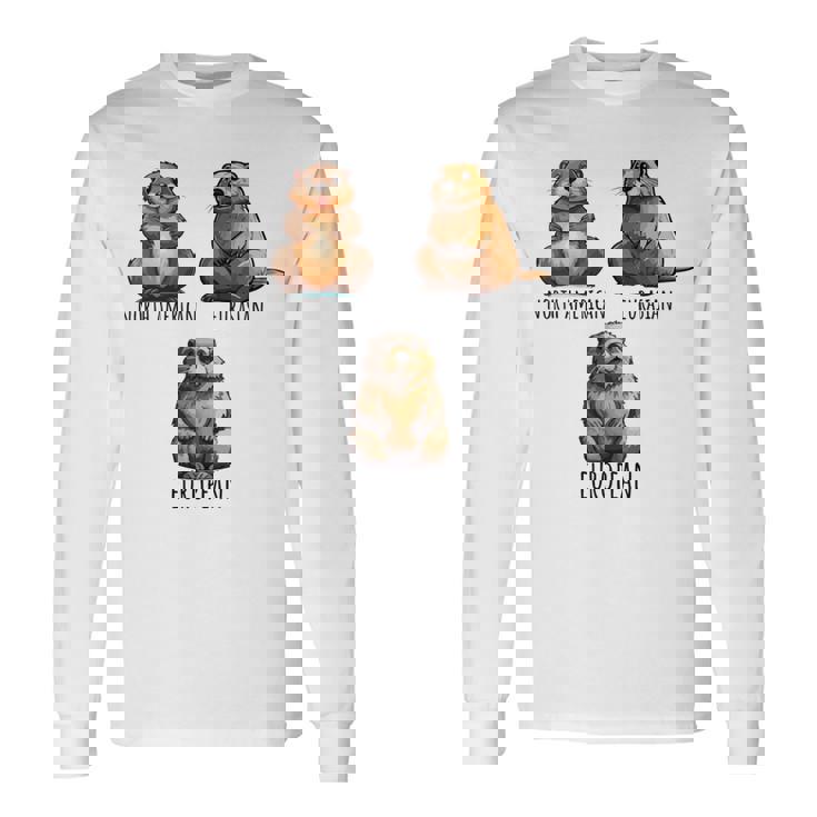 異なるタイプのビーバーズ品種コレクション、かわいいビーバーが大好き。 長袖tシャツ 長袖Tシャツ