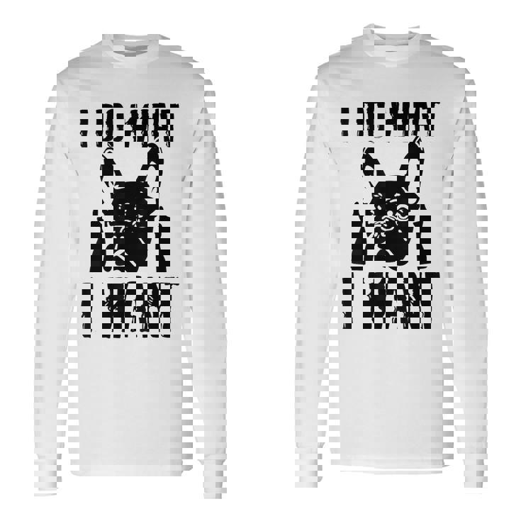 私がしたいことをする フレンチブルドッグ フレンチドッグ 犬 飼い主 犬 ギフト 長袖Tシャツ