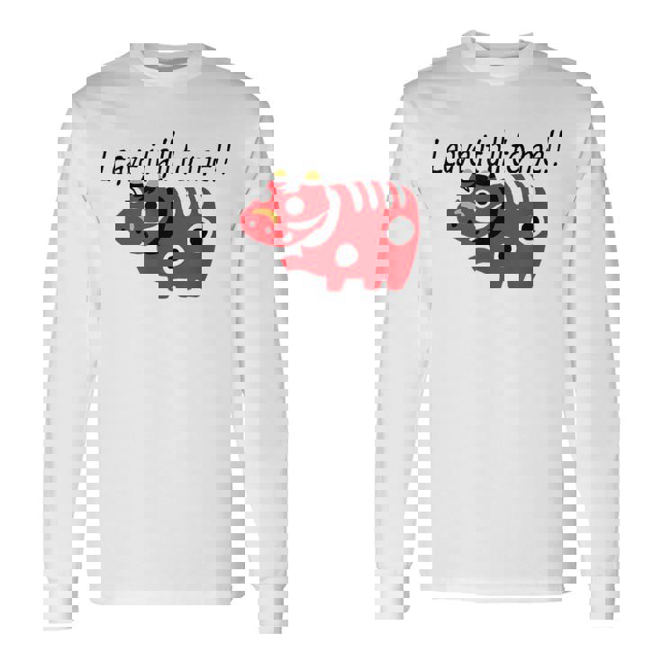 私に任せなさいっ！！ 赤べこ 疫病退散 お守り 郷土玩具 福島県 メンズ レディース キッズ 長袖Tシャツ ギフトのアイデア