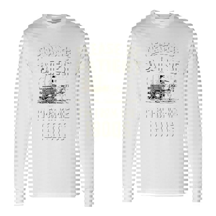 私は1900年代から面白いレトロから我慢してください 長袖tシャツ 長袖Tシャツ ギフトのアイデア