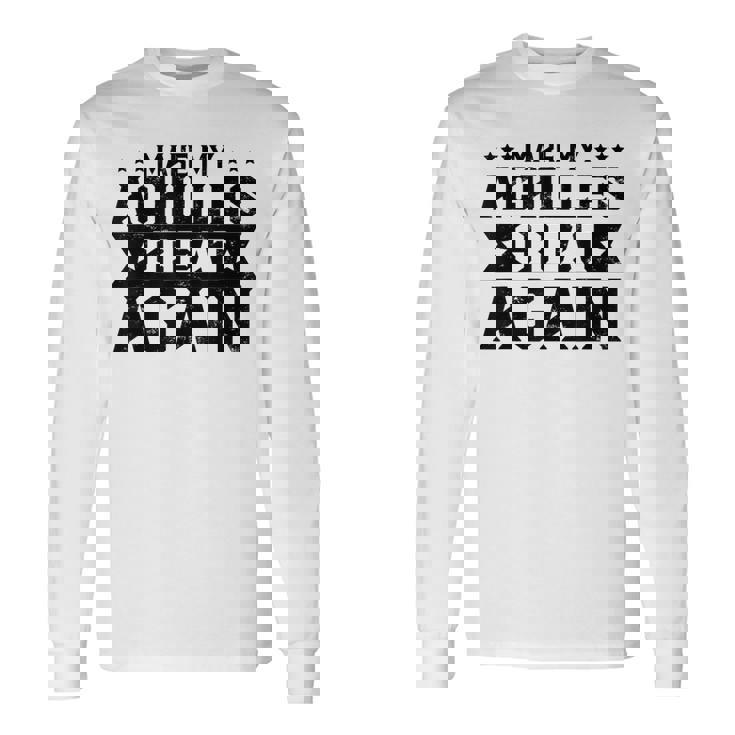 素晴らしいアキレス腱膝アパレル 長袖Tシャツ