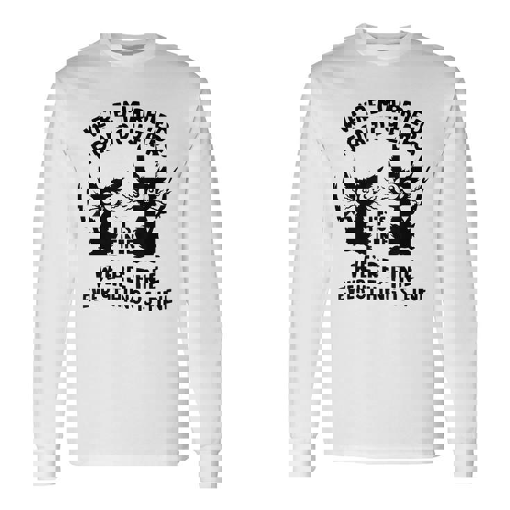 結婚10周年記念日 結婚10年目 いい猫 面白い 長袖Tシャツ