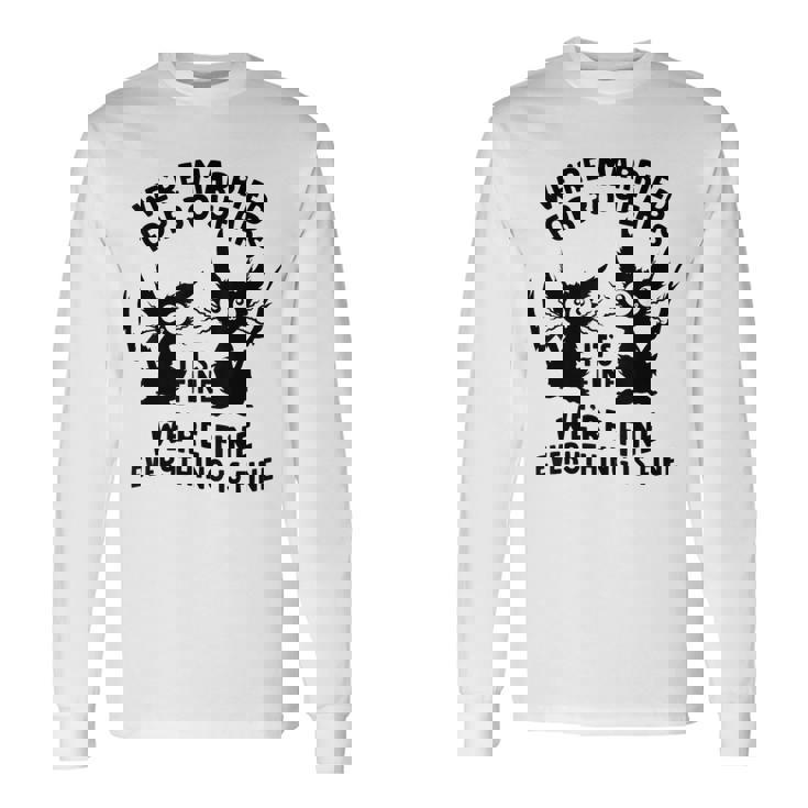 結婚30周年記念日 結婚30年 立派な猫 面白い 長袖Tシャツ