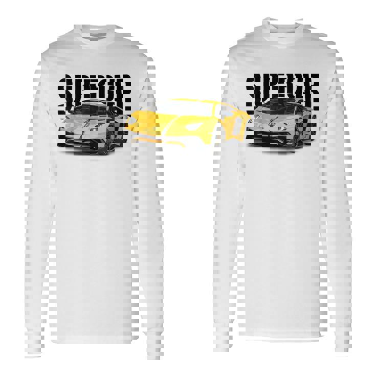 美しいエキゾチックなスーtシャツ、スポーツカー愛好家に最適。 長袖Tシャツ