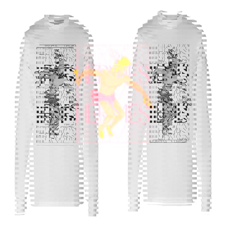 翼を持つ空飛ぶメッセンジャー エルメス 長袖Tシャツ