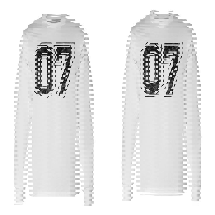 背中に07番 長袖Tシャツ