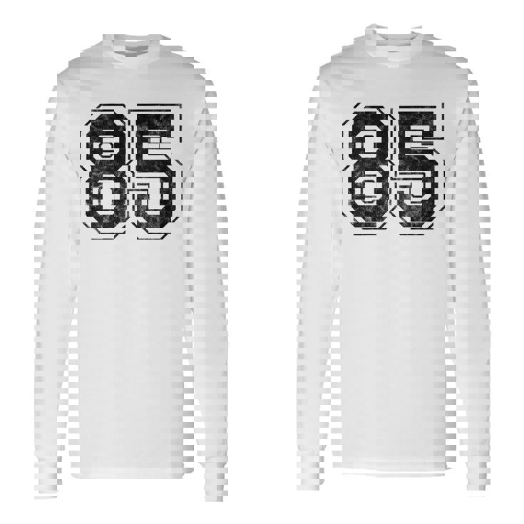 背中に85番 長袖Tシャツ