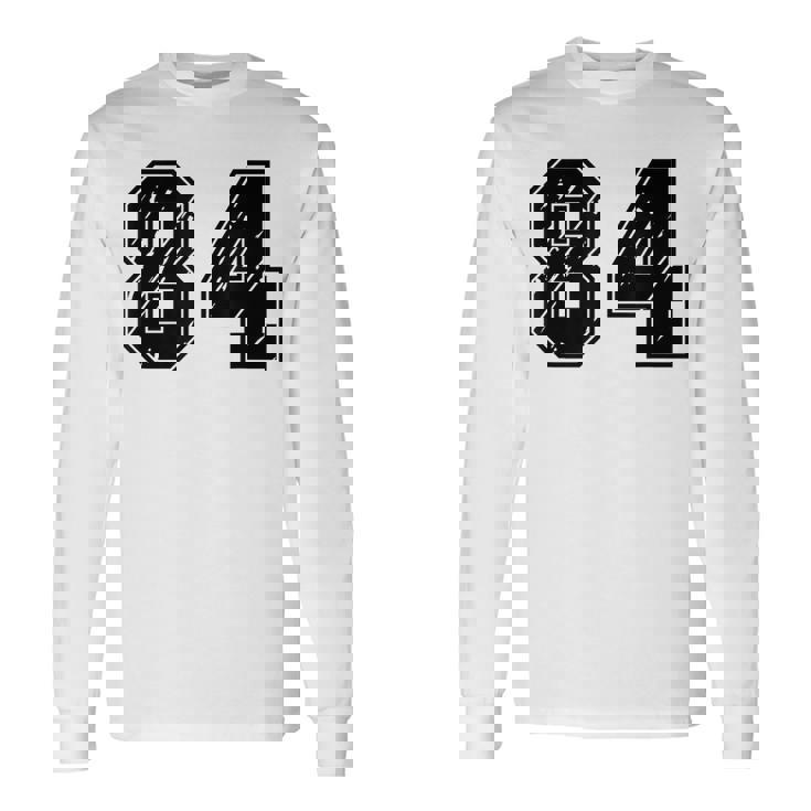 背番号 84 チーム短大スポーツ背番号付きユニフォーム 長袖Tシャツ