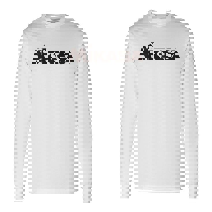 背面ロゴbkプリント バレーボール 長袖Tシャツ