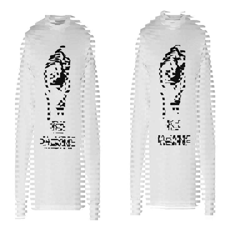 自由パレスチナ・ガザ反戦平和反占領 長袖Tシャツ