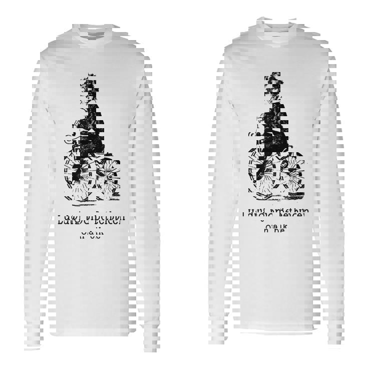 自転車に乗ったベートーベン ルートヴィグバン ベートーベン 長袖Tシャツ