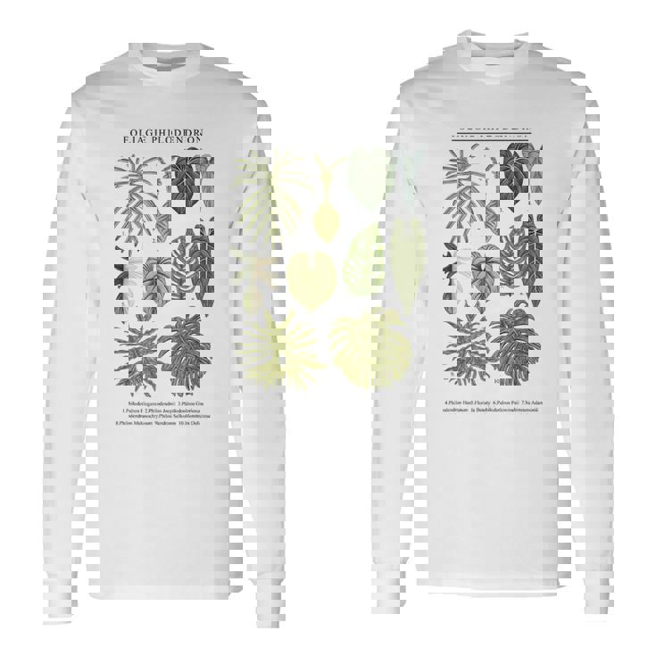 葉 フィロデンドロン サトイモ 植物 恋人 ギフト アンスリウム 長袖Tシャツ