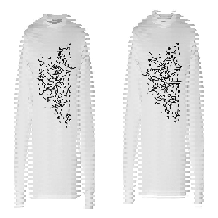蜘蛛の巣 ハート かわいい ハロウィン ゴス 長袖Tシャツ