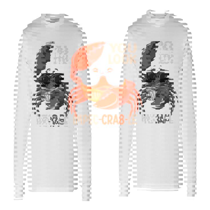 蟹 カニ 魚介類 涼しい かに 食べる 長袖tシャツ 長袖Tシャツ ギフトのアイデア