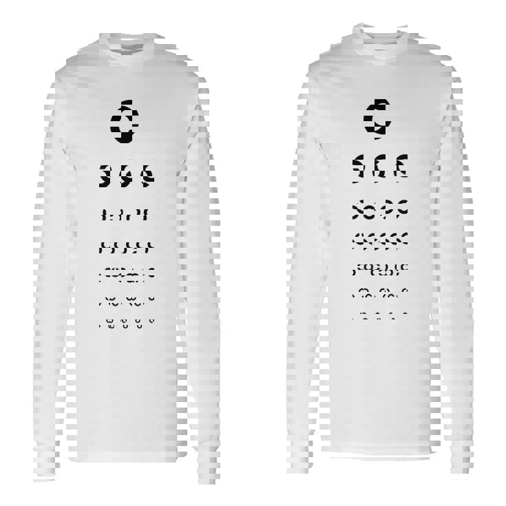 視力検査眼鏡屋面白い 長袖Tシャツ ギフトのアイデア