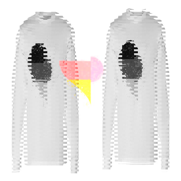 誇り高き日本人ドイツ人のためのヴィンテージの旗 A 日本 ドイツ 長袖Tシャツ