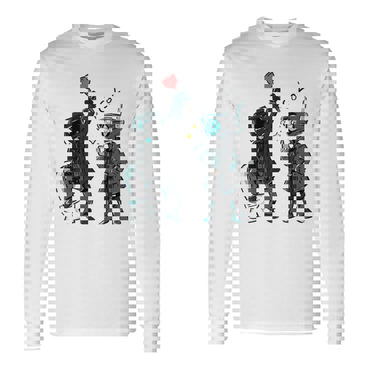 誕生日ボーイ、カメラマン、スピーカーマン、スキビディトイレ 長袖Tシャツ