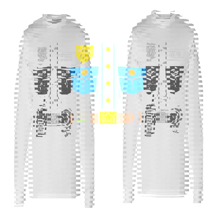 警察コスチューム 面白い警官 警察官 警察官 男性 男の子 子供 長袖Tシャツ