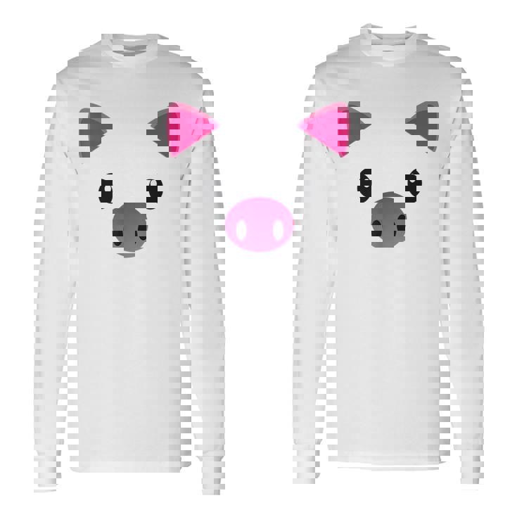 豚の顔 ハロウィン ティーカップ 豚 コスチューム ギフト 長袖Tシャツ