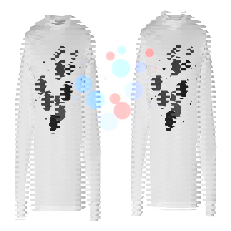 赤 青 ドット イベント 家族 お揃い 長袖Tシャツ