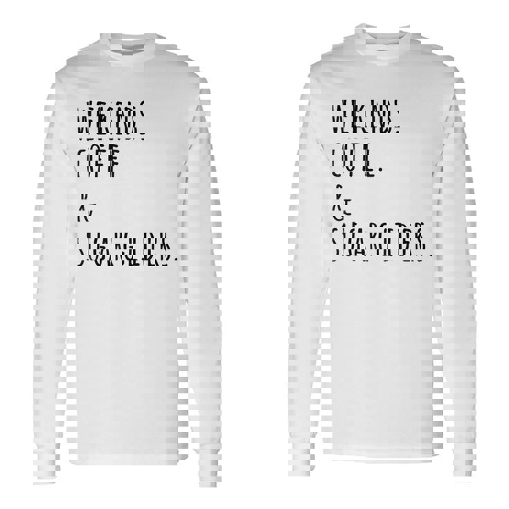 週末コーヒーフクロモモンガペット 長袖Tシャツ