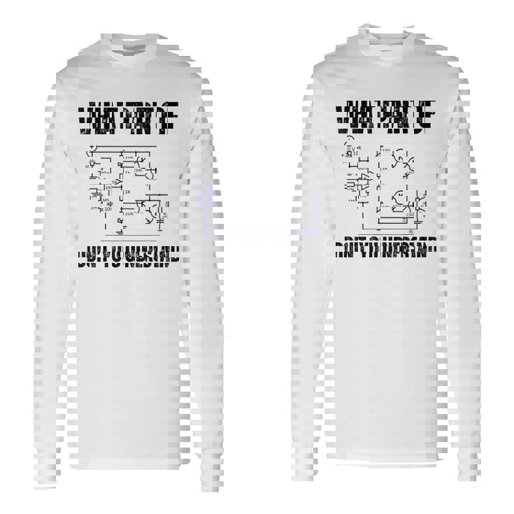 電子機器のどの部分がわからないか、エンジニアリング 長袖Tシャツ