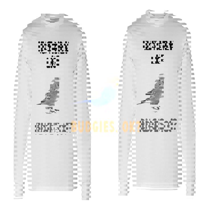 青いセキセイインコ、面白いことわざ、楽しい、セキセイインコ 長袖Tシャツ