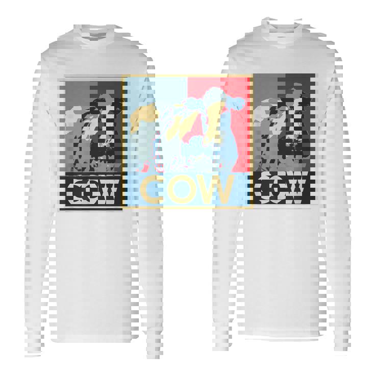 面白い 牛 牧場 動物 男性 面白い ギフト 子供 農業 農場 長袖Tシャツ