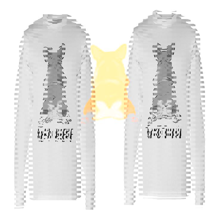 面白いコーギー、コーギーバット、コーギースプルーティング、コーギーママへのギフト。 長袖Tシャツ ギフトのアイデア