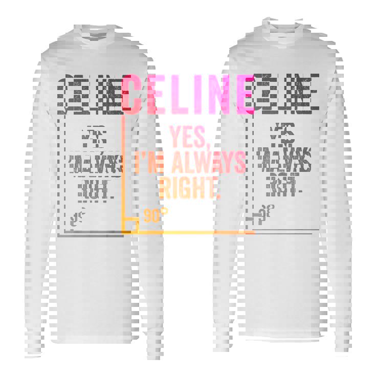 面白いセリーヌ 面白いセリーヌ 名前 誕生日シャツ ギフト 長袖Tシャツ