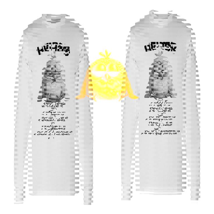 面白いチキンムード、I'm Too Old For This 鳥好きのデザイン。 長袖Tシャツ