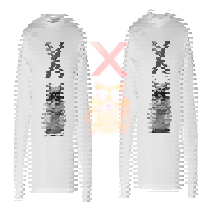 面白くて笑いたい人のためのxハムスター。 長袖tシャツ 長袖Tシャツ