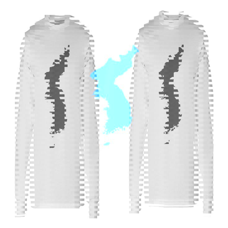 韓国統一旗、韓国統一地図 長袖Tシャツ ギフトのアイデア