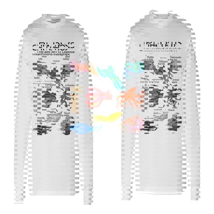 頭足類 長袖Tシャツ