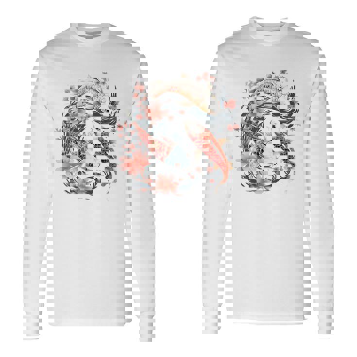 鯉 桜 長袖tシャツ 長袖Tシャツ