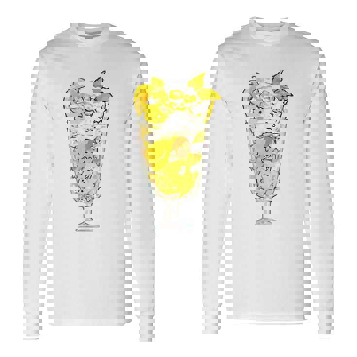 鳥パフェイエロー オカメインコ ラブバード バギー 長袖Tシャツ