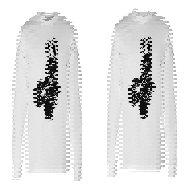 黒うさぎ星人 長袖Tシャツ