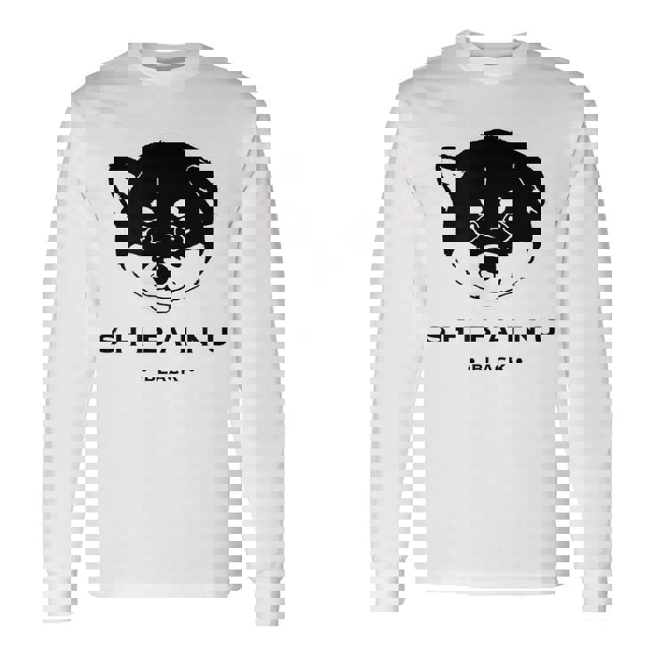 黒柴ちびちゃん かわいい柴犬 長袖Tシャツ