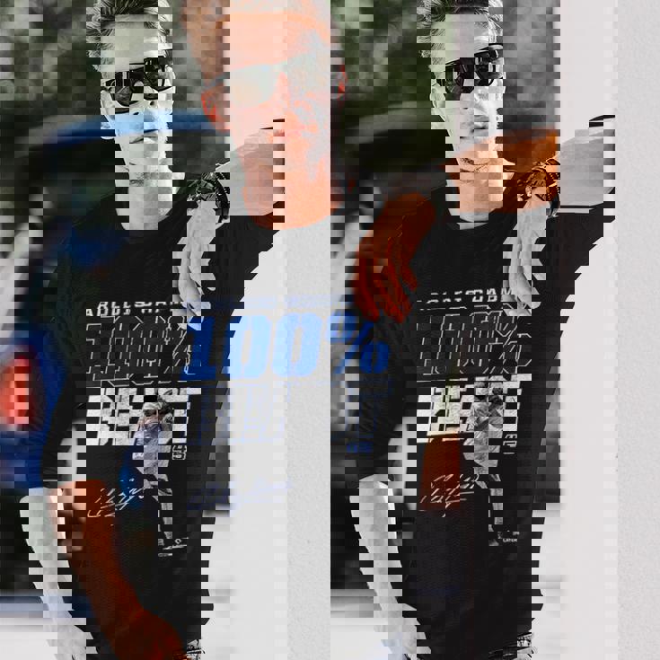 100 Beast Aroldis Chapman Texas Mlbpa 長袖Tシャツ 彼への贈り物