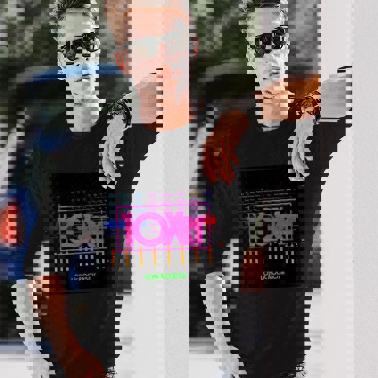 10Xer クール オリジナルアートワーク ロックスター エレクトロニック バンド 長袖Tシャツ 彼への贈り物