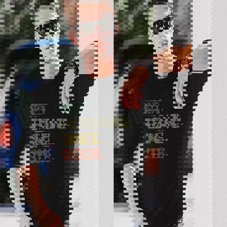 12Th Wedding Anniversary Husbandince 2008 長袖Tシャツ 彼への贈り物