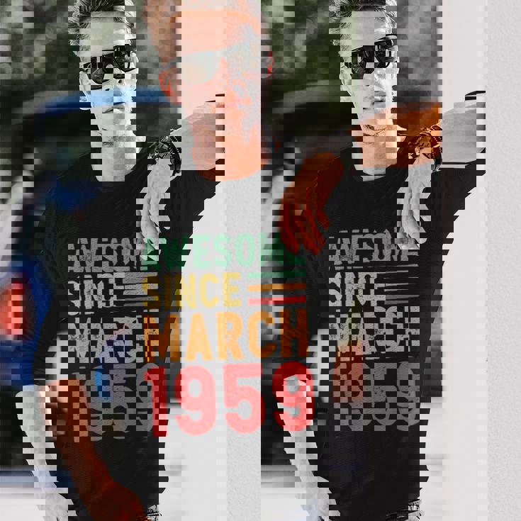 1959年3月から素晴らしい70歳の誕生日プレゼント。 長袖Tシャツ 彼への贈り物