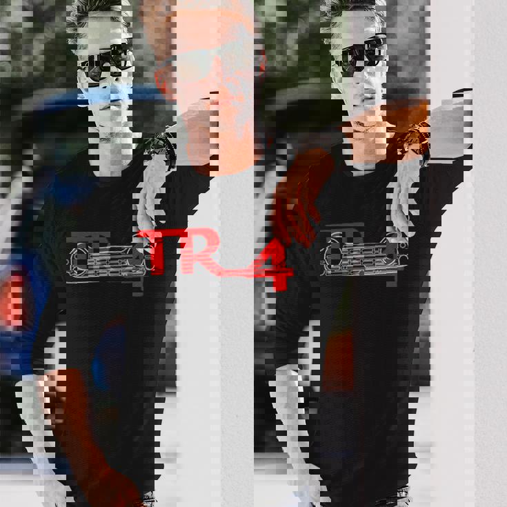 1960年代トライアンフ Tr4クラシック英国カーグリルとエンブレム。 長袖Tシャツ 彼への贈り物