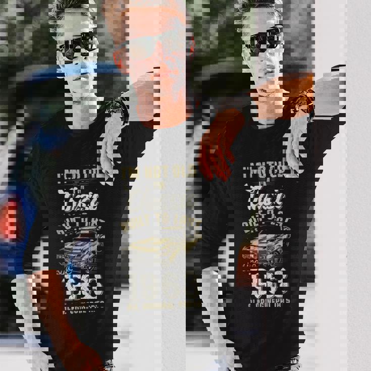 1963年生まれ、62歳の誕生日、クラシックカー 長袖Tシャツ 彼への贈り物