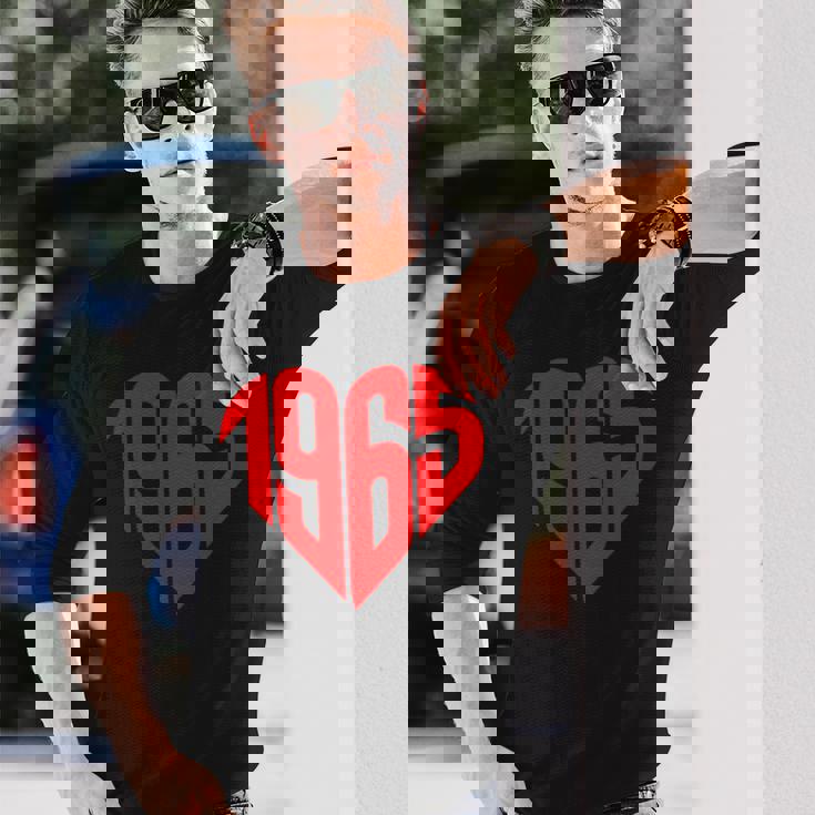 1965 ハート ヴィンテージ 1965年製 ハート型 還暦祝いに最適 長袖Tシャツ 彼への贈り物